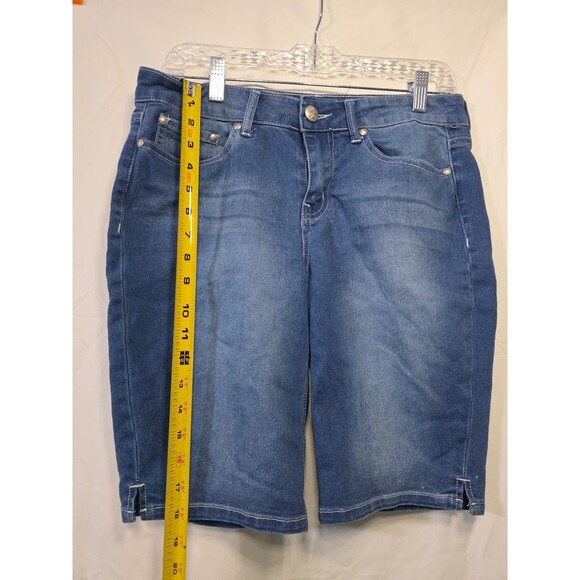 Love Indigo Denim Bermuda Shorts Women Size 6 Blue Mid Rise Five Pocket - Picture 4 of 6
